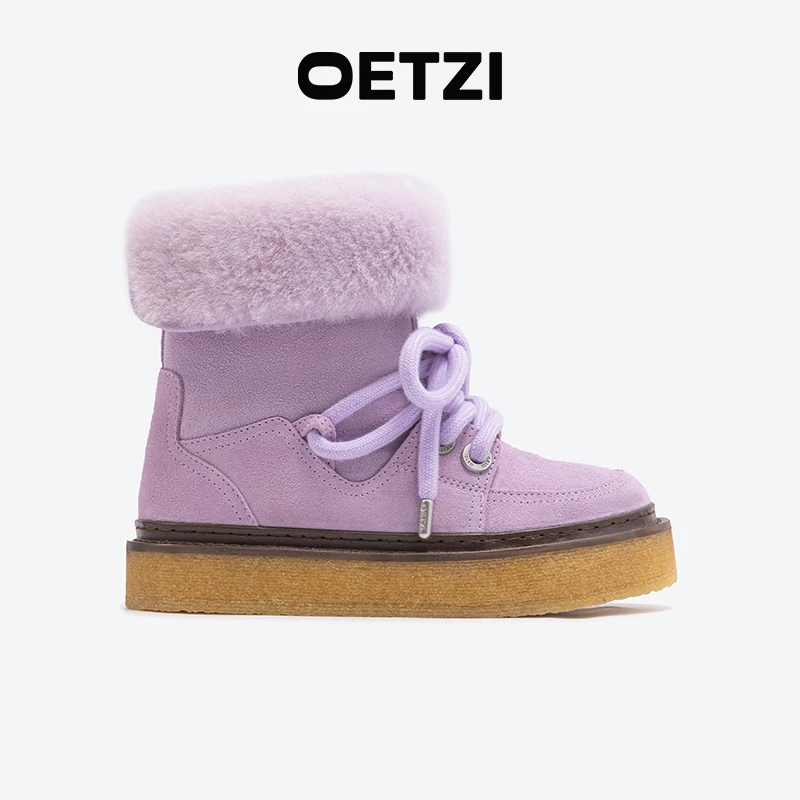 OETZI冰人奥兹丑萌鞋女同款新款雪地靴冬季皮毛一体