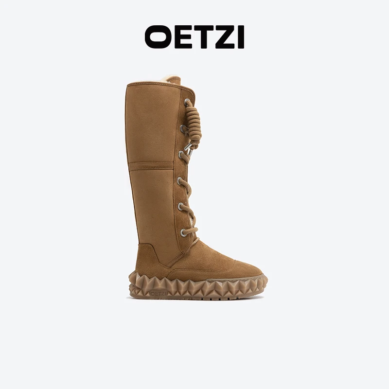 OETZI冰人奥兹丑萌果冻女新款高帮冬季皮毛一体保暖加绒