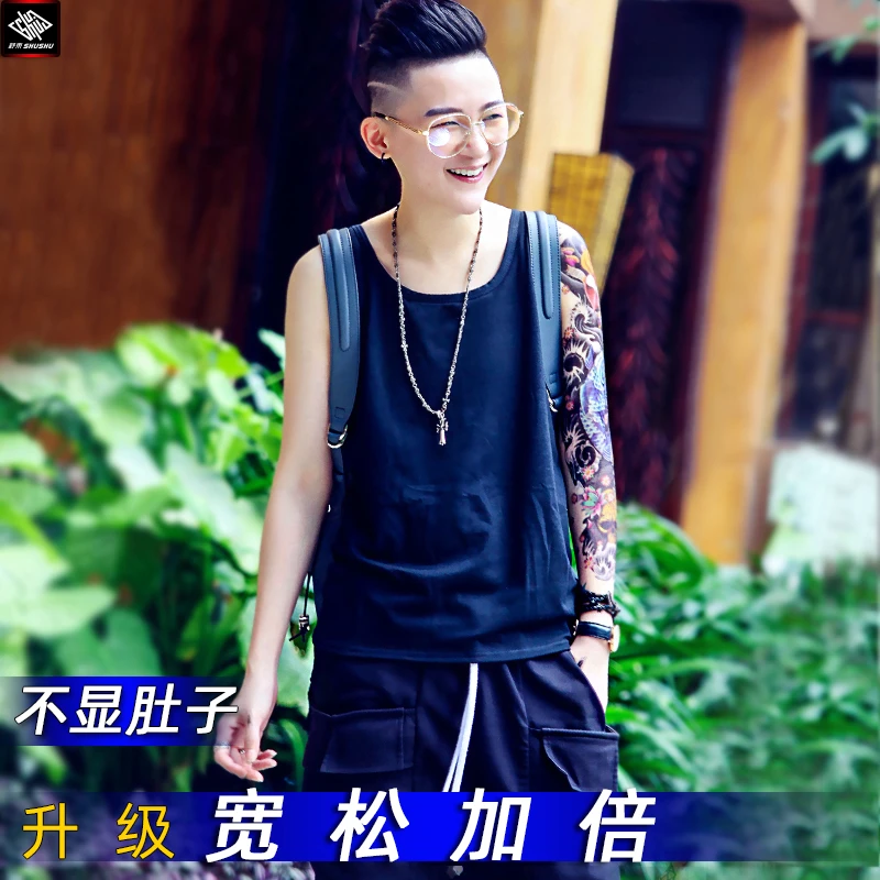 舒束无痕长款束胸les帅T强效束胸衣宽松运动内衣加强绷带透气背心