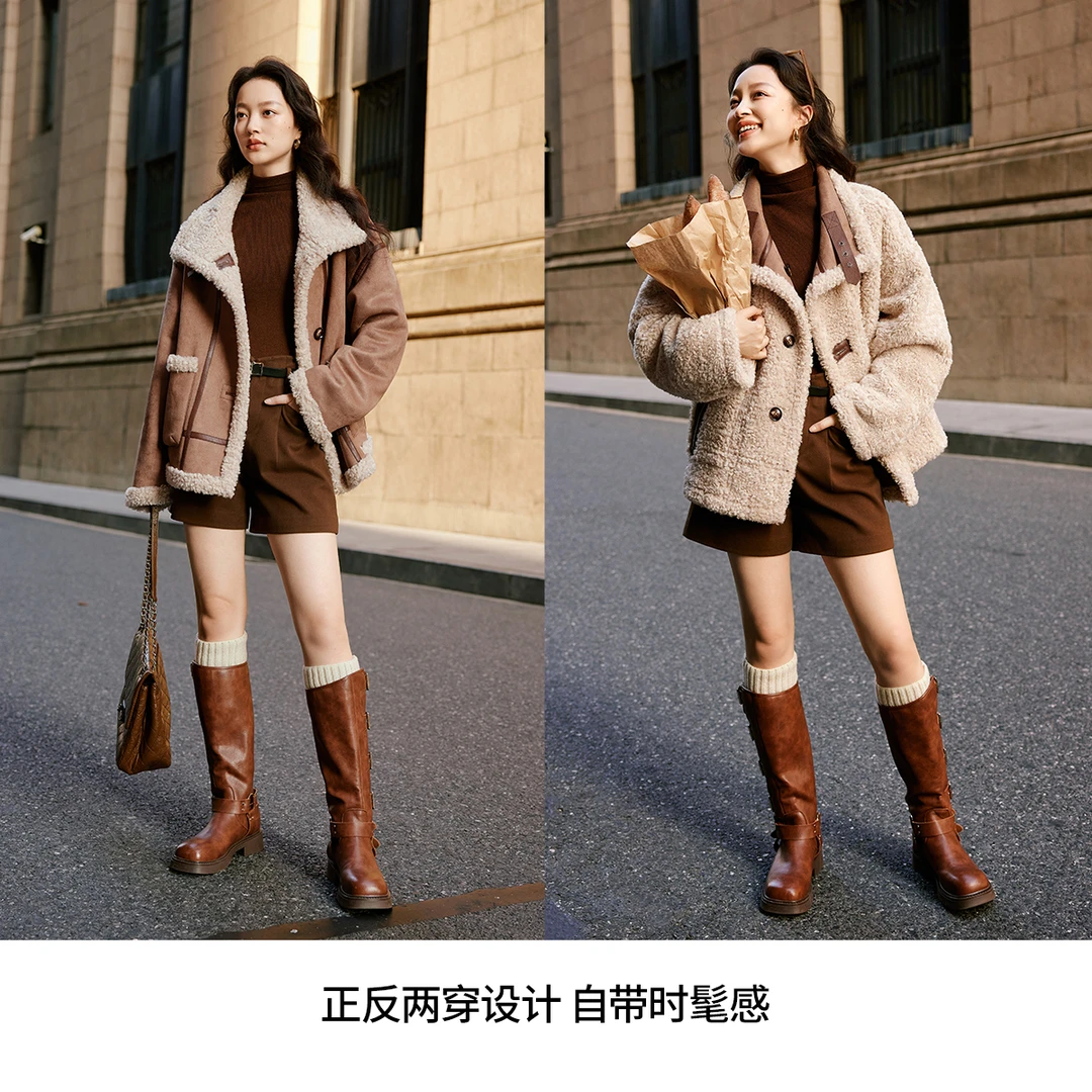 亦谷外套女冬季新款立领防风甜酷洋气保暖短款加厚上衣G3WAF366