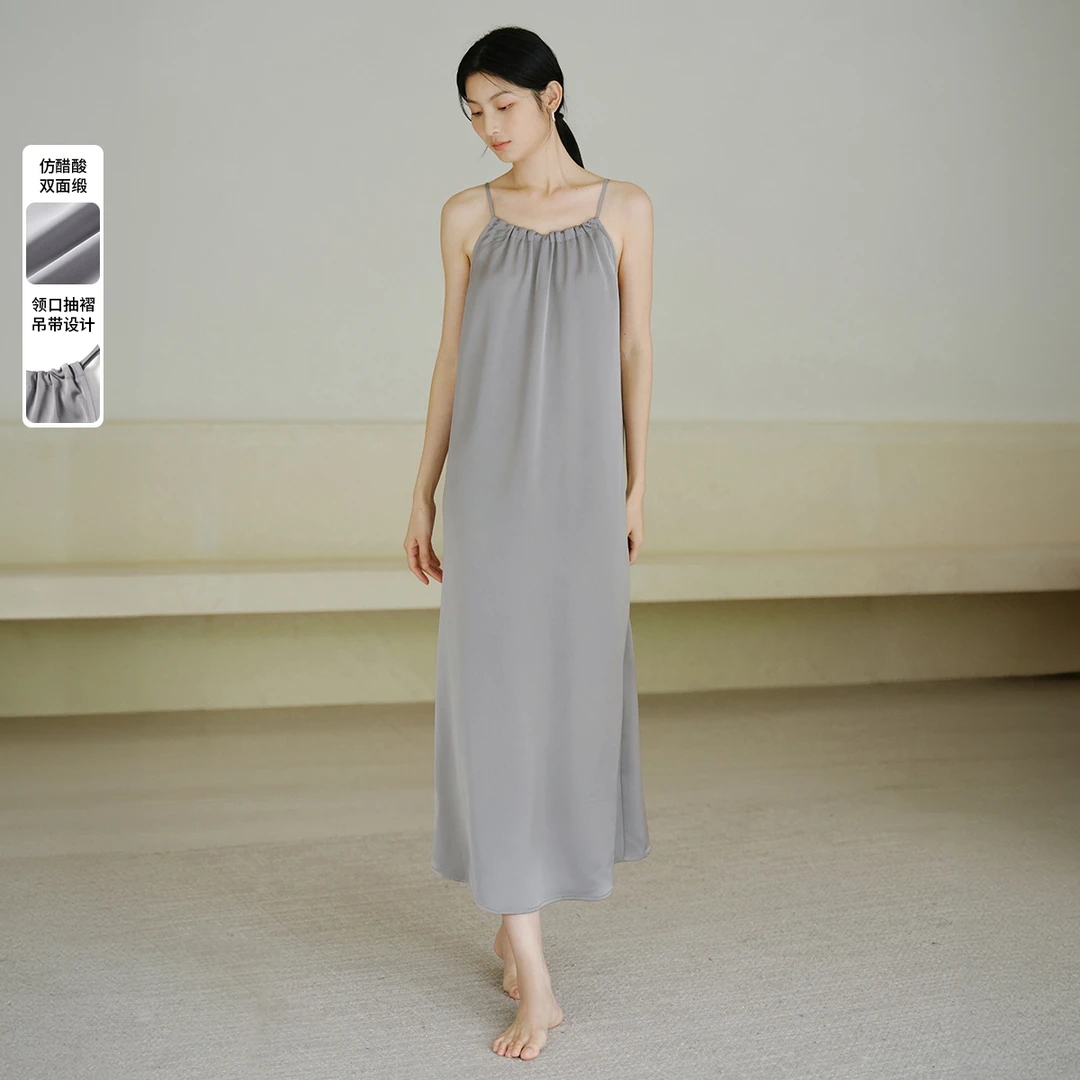 【乐乐专属】亦谷新中式吊带睡裙家居服国风睡衣吊带睡衣裙G4SAJ008