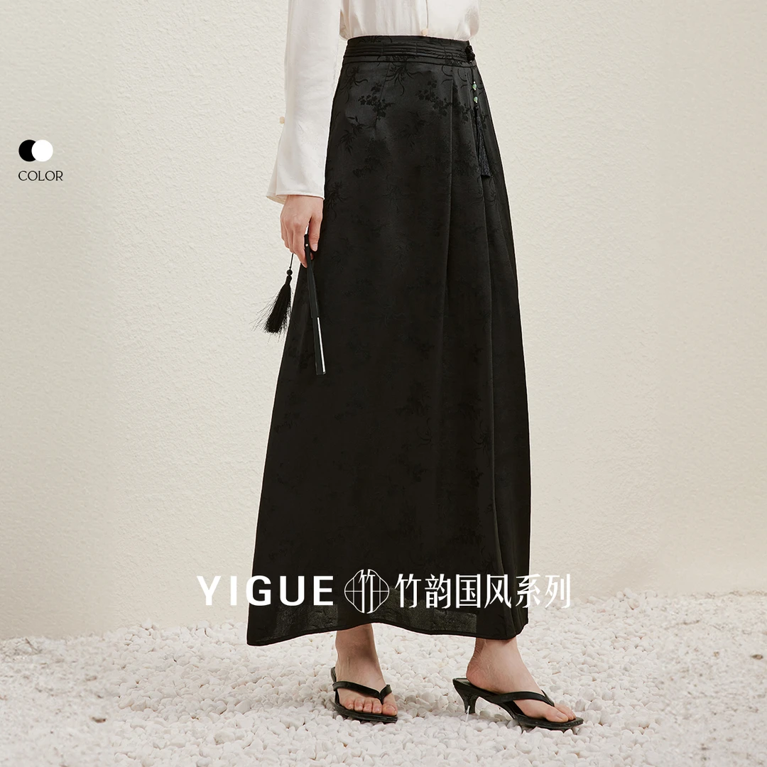 【大叔专享】亦谷新中式提花马面裙春流苏吊坠伞裙半身裙G4CAR259