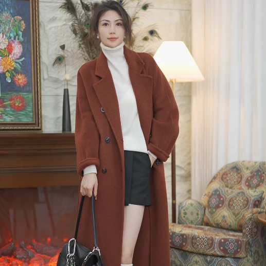 五儿精工801#新款上新福利10骆驼绒90绵羊毛经典不过时气质型大衣