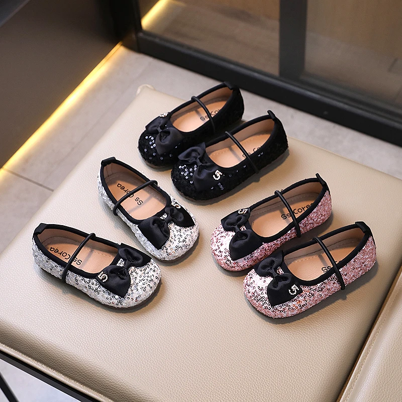 女童时尚公主鞋2024秋季新款时尚小香风单鞋女宝宝韩版洋气小皮鞋