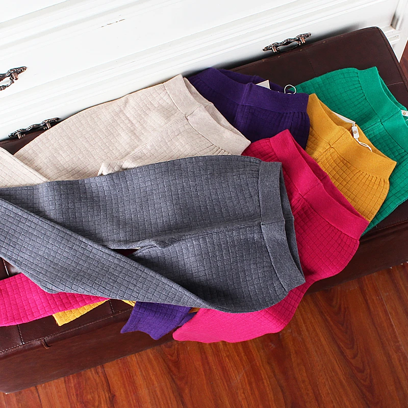 H404 童装110-130码 国内儿童针织长裤加厚毛线裤秋冬校服神器