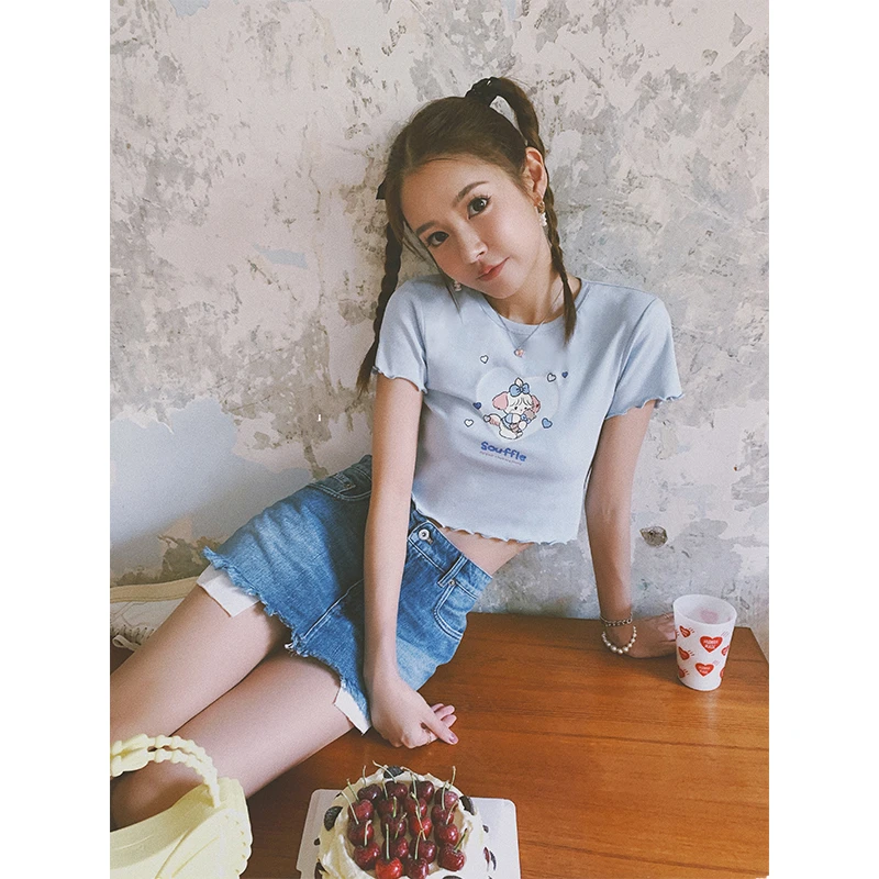 CHERI.Z清仓款（no退no换）女装印花百搭t恤小众上衣女