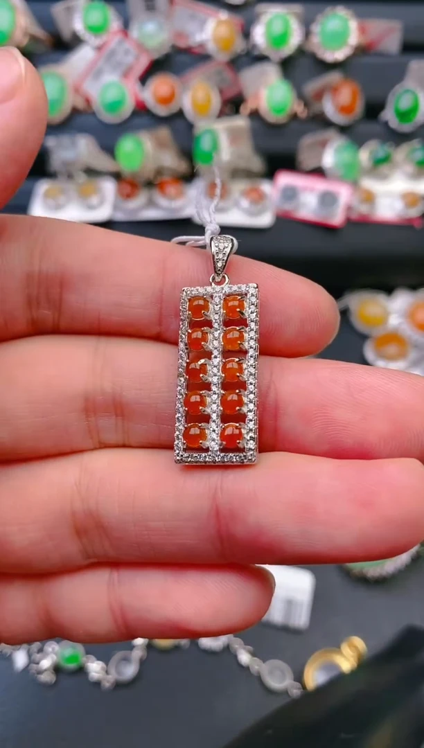 【闪购商品】翡翠戒指银S925镶嵌天然A货翡翠1