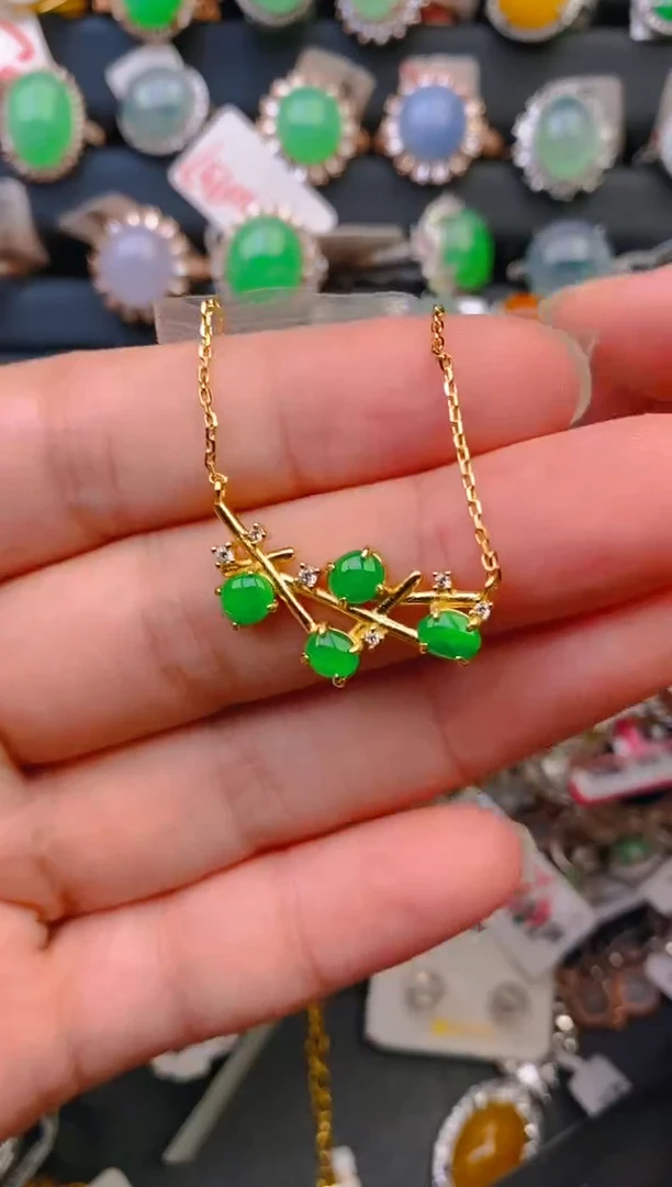 【闪购商品】翡翠戒指银S925镶嵌天然翡翠