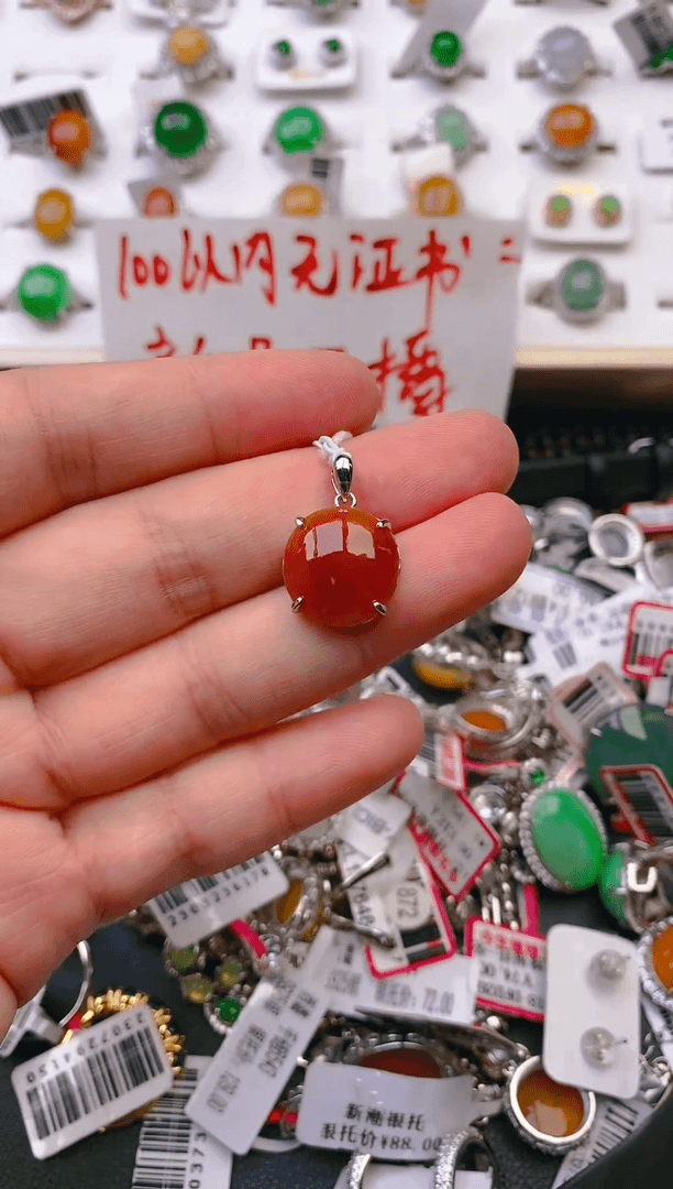 【闪购商品】翡翠戒指银S925镶嵌天然翡翠