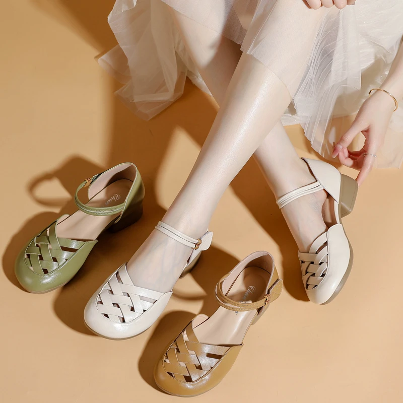 防滑软底妈妈鞋凉鞋平底舒适中年人凉拖鞋女鞋防滑2024夏季新款