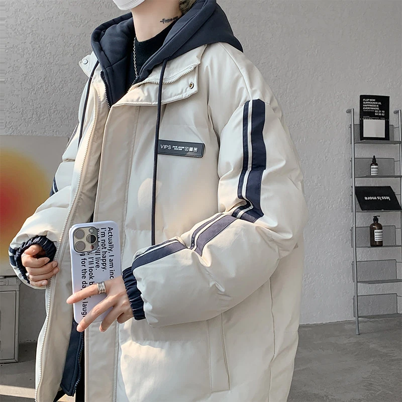 假两件棉衣男冬季加厚保暖面包服外套潮牌宽松冬季新款棉服