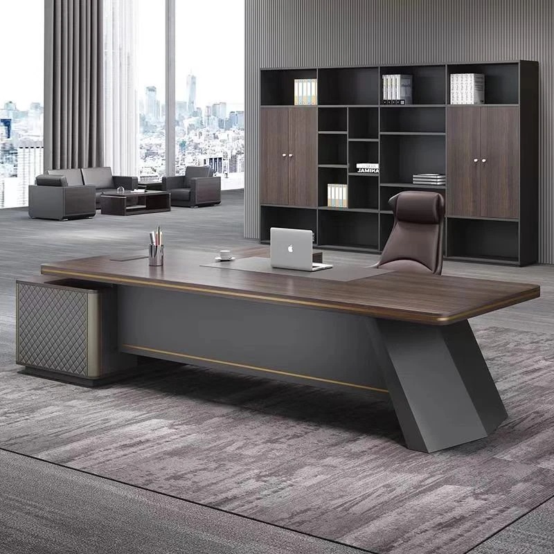 办公桌老板桌高档轻奢总裁桌椅组合现代简约董事长大班台家具