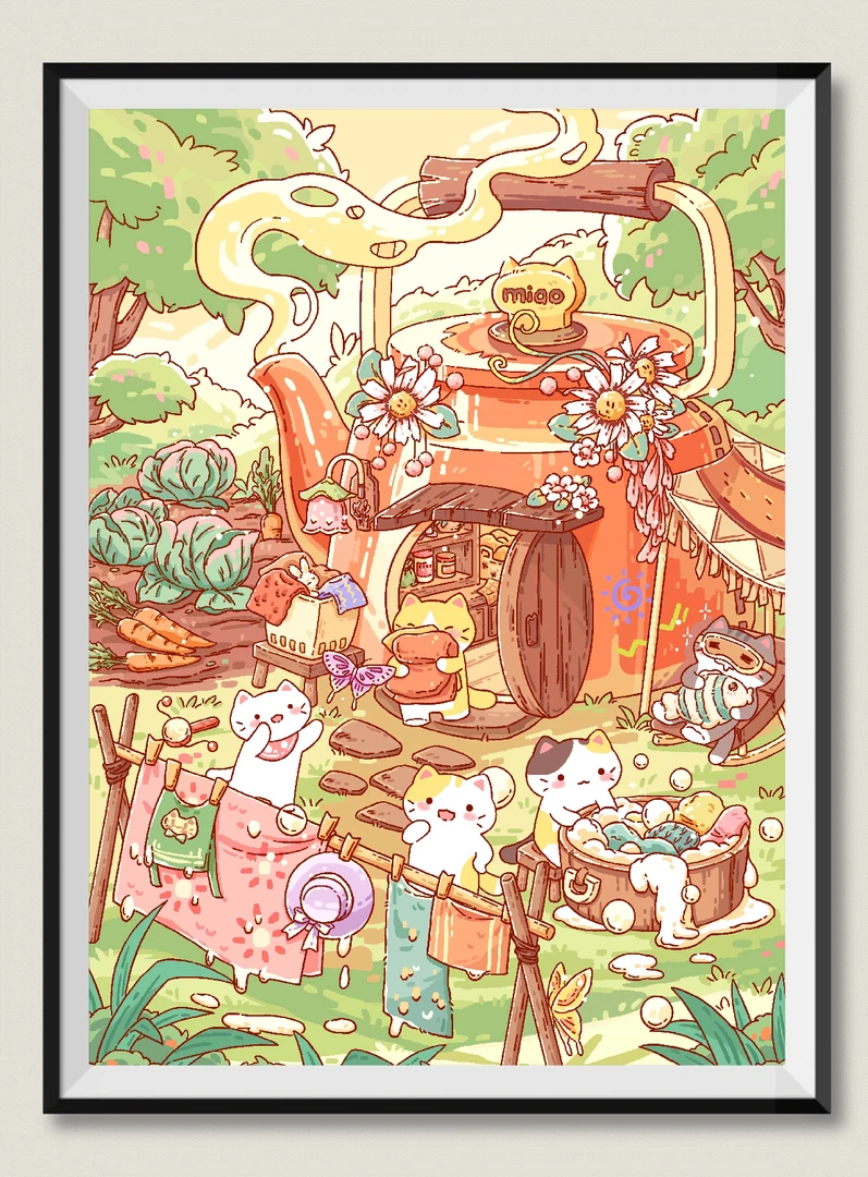 珺禾&茶壶小屋65*85金丝布大格四股线十字绣58色【无针无工具】