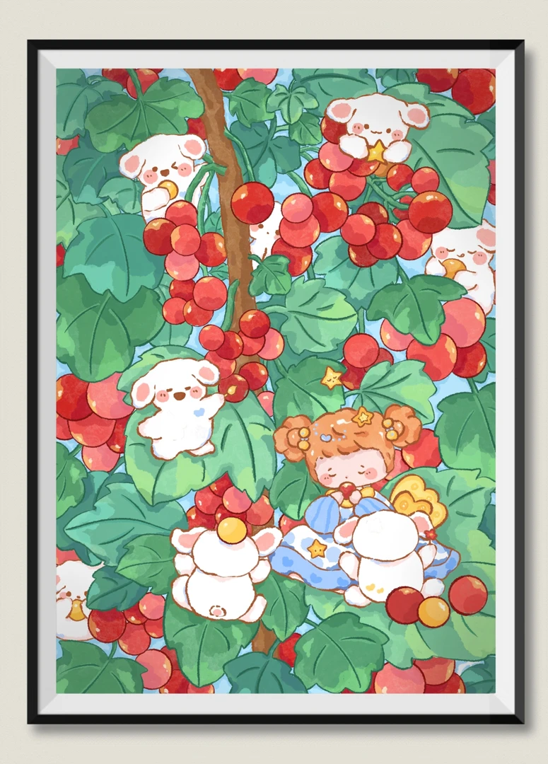 JH奶狗樱桃女孩60*80金丝布大格四股线38色【无针无工具】