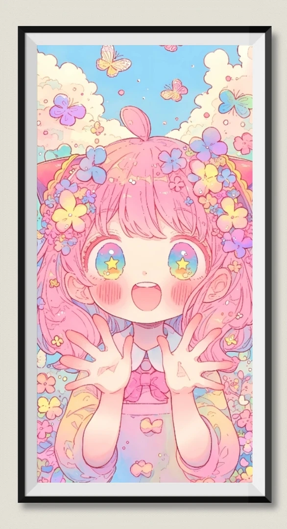 珺禾*粉色阿尼亚60*110金丝布大格四股线十字绣【无针无工具】