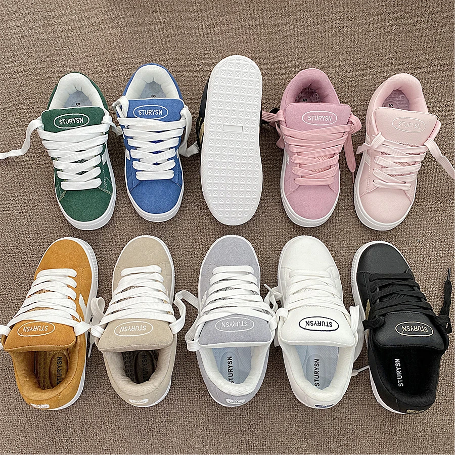 港风原创小众面包鞋女ins潮鞋2025秋季新款百搭运动休闲德训板鞋