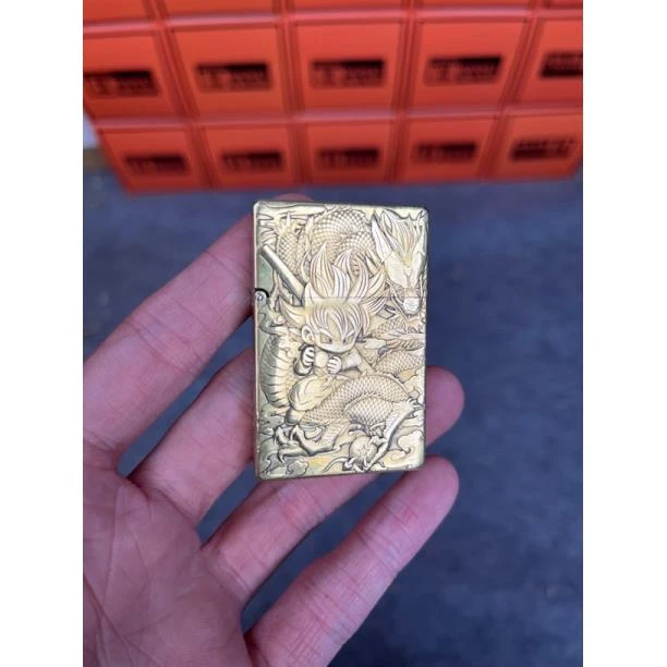 精美浮雕盔甲黄铜煤油打火机七龙珠立体手工防风设计147