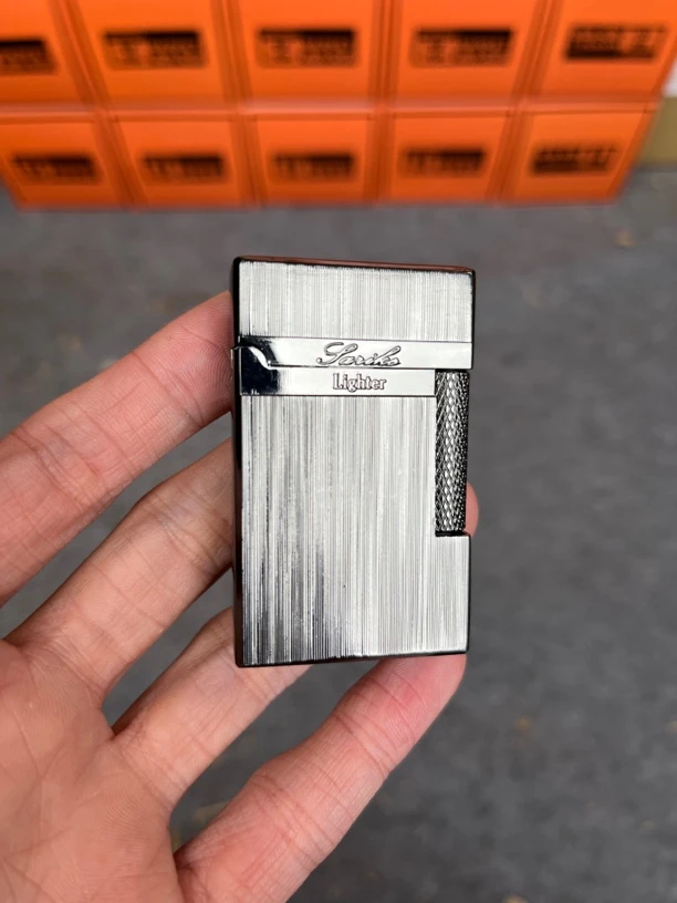 高端朗声充气打火机黑拉丝西装暴徒（不带气）090