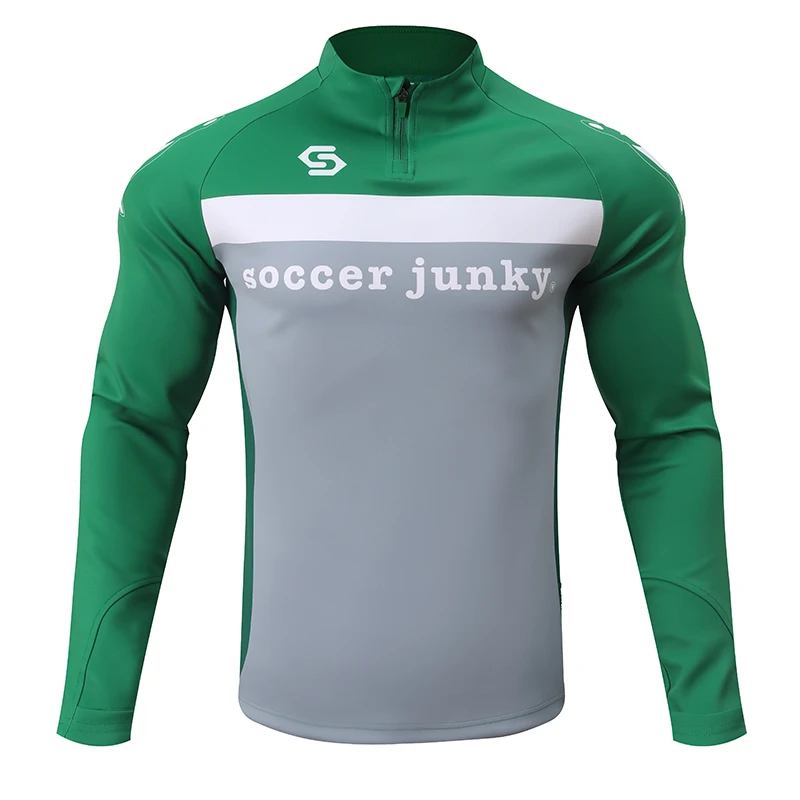 soccerjunky足球狗 太空棉拇指扣半拉链训练上衣运动外套 CP23803