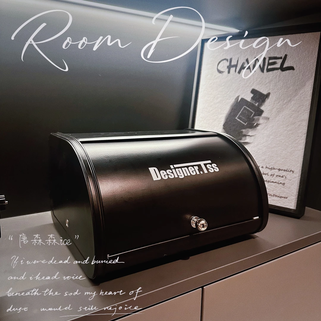 【支点佳居】北欧风碳钢入户玄关收纳盒收纳箱口罩防尘收纳摆件