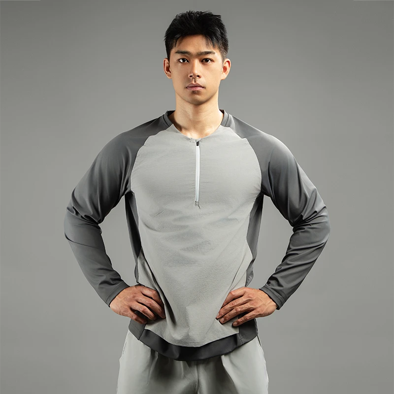 BARBRO第二代跑步服运动T恤长袖男健身户外速干弹力透气排汗快干