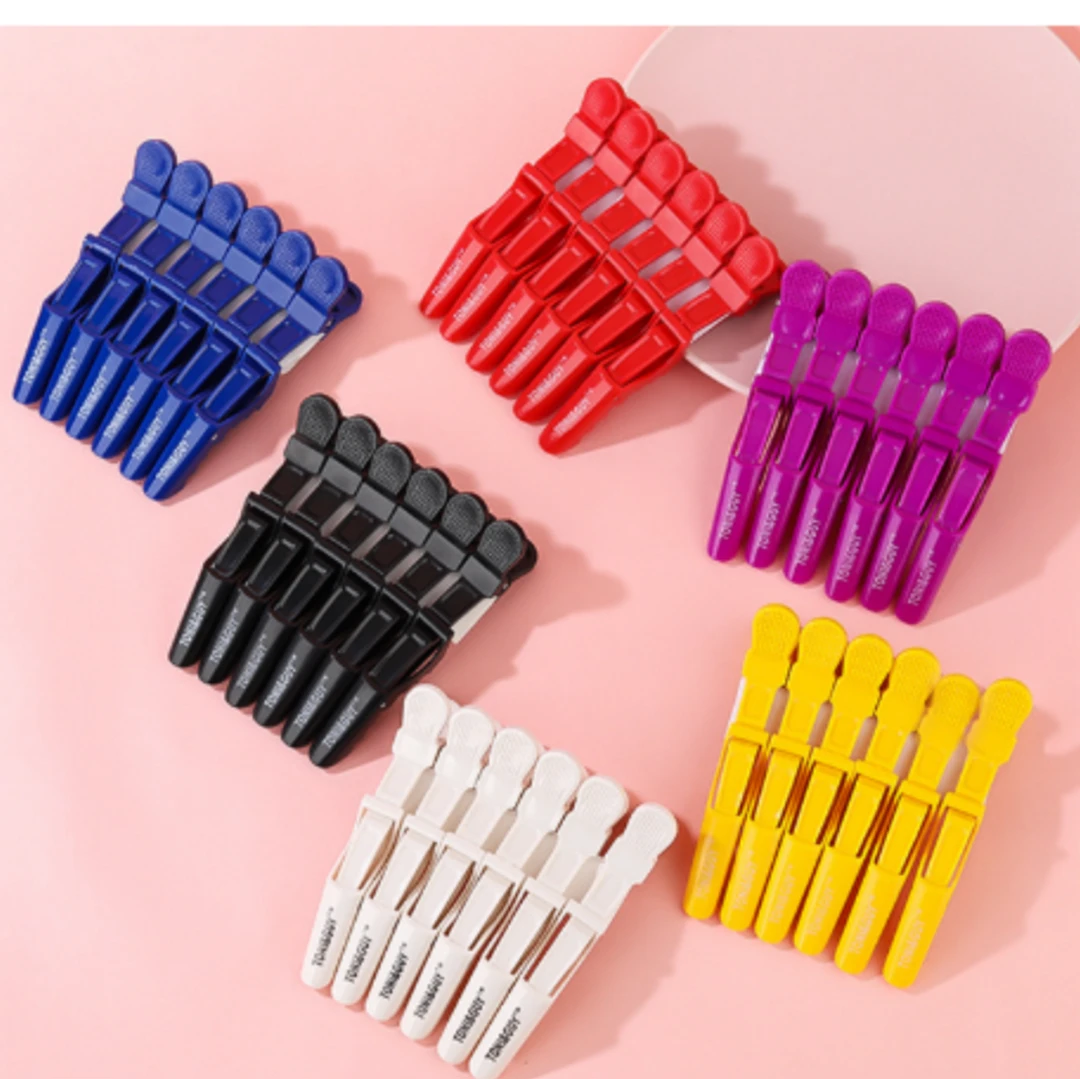 美发 美业老师 夹子托尼盖鳄鱼夹（六个一组）颜色随机发出