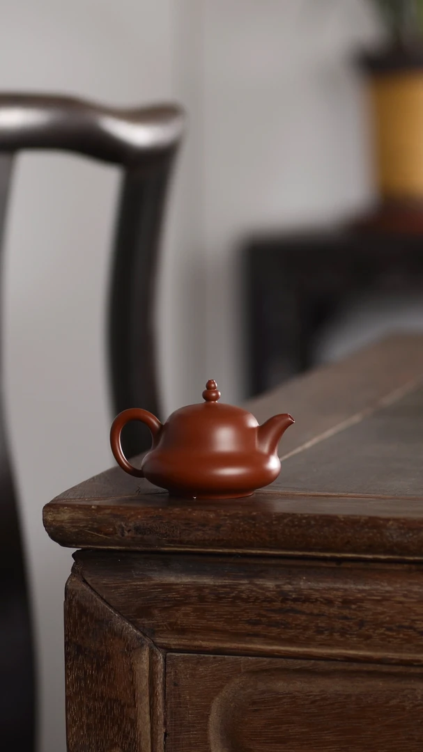 邱桂林 潮州手拉壶陈腐老岩泥 福禄壶 纯手工制作80-110毫升