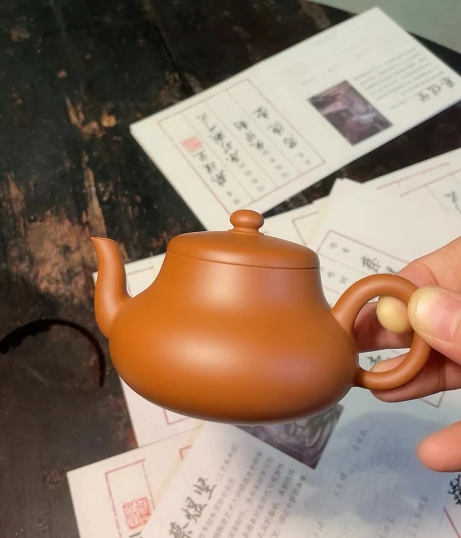 蔡煜坚手制鸡蛋黄君德壶潮州手拉壶功夫茶110毫升