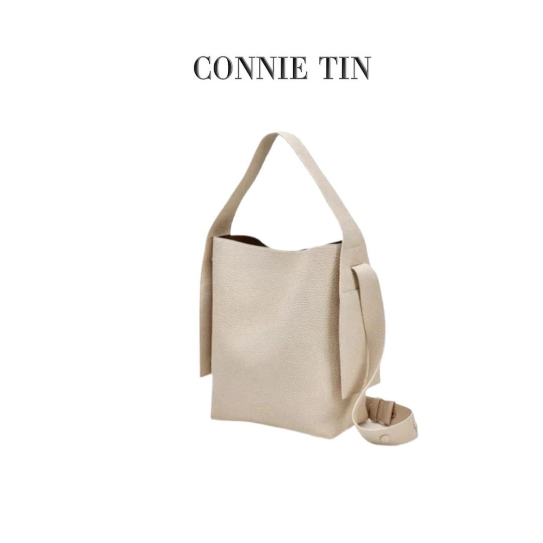 CONNIE TIN  真皮挂耳大号托特包