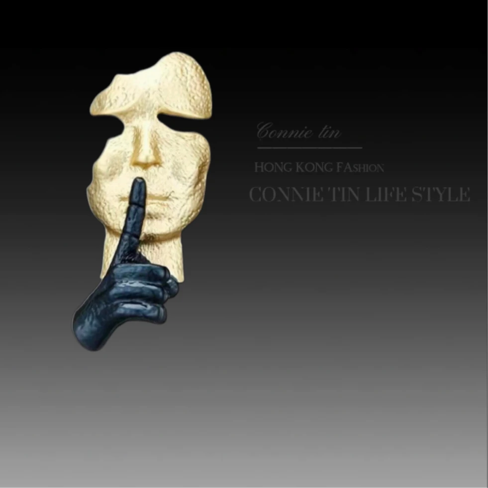 铜合金胸针 CONNIE TIN   个性人面胸针