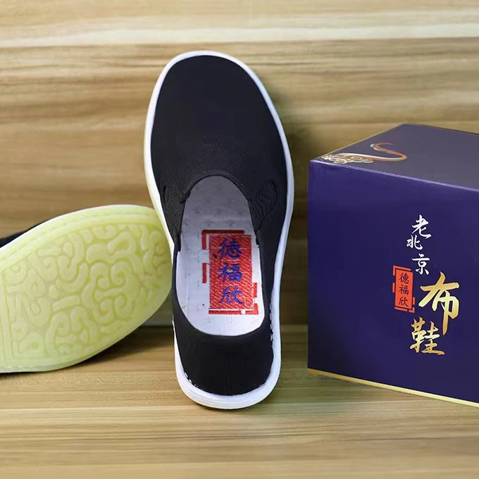 传统工艺精品夏季新款双层加厚千层布软底透气德福欣老布鞋