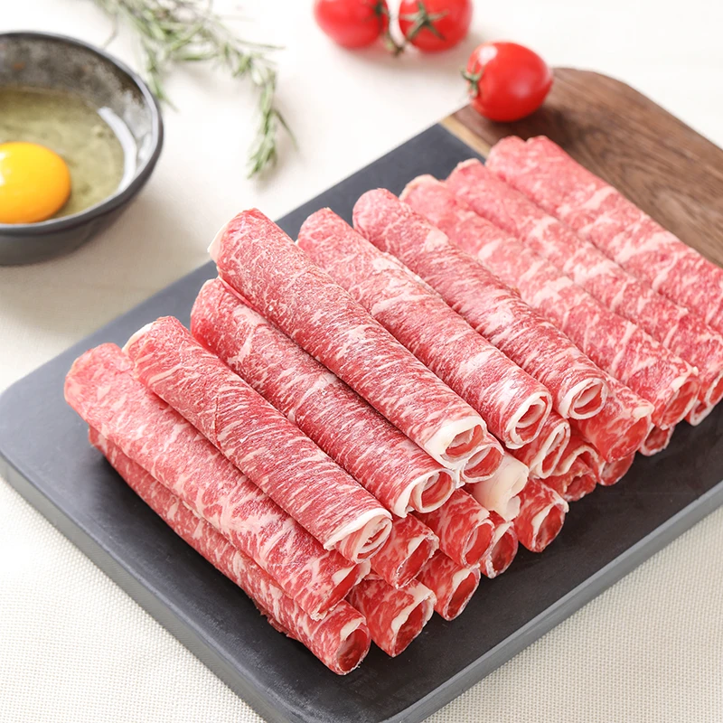 鲜江道澳洲和牛m9谷饲肥牛卷牛肉片原切大米龙肥牛火锅涮烤滑嫩