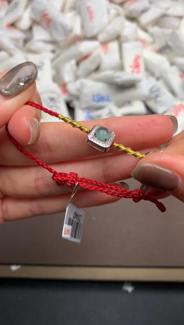 【闪购商品】翡翠手绳银S925镶嵌一