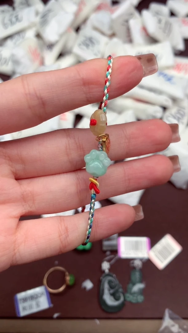 【闪购商品】翡翠手绳银S925镶嵌一