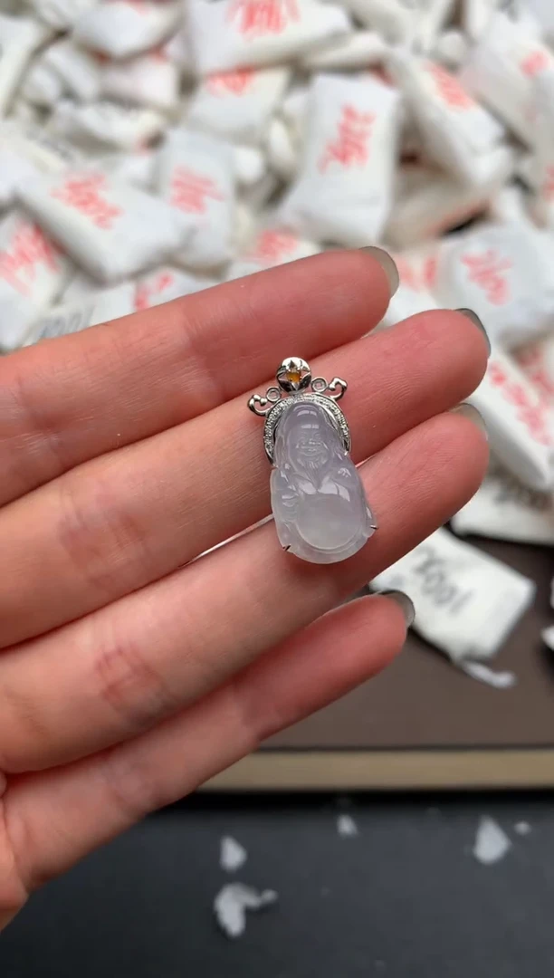 【闪购商品】翡翠挂件18K金镶嵌一