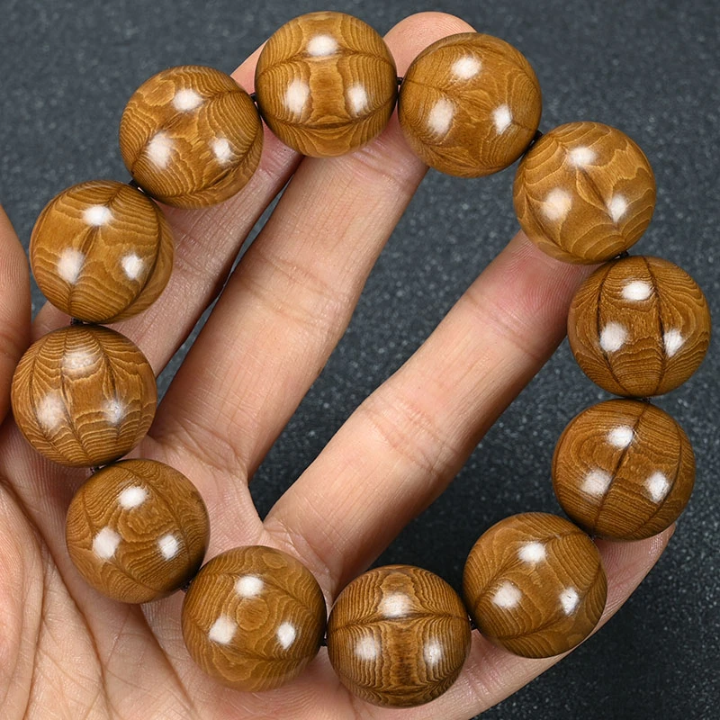 国潮民族风绿檀黑檀崖柏金丝楠紫檀木手串手工文玩佛珠金丝楠手串
