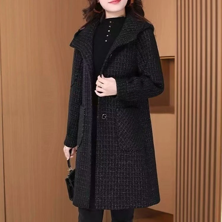 1012008#高品质新款大衣女秋冬高级感风衣外套毛呢