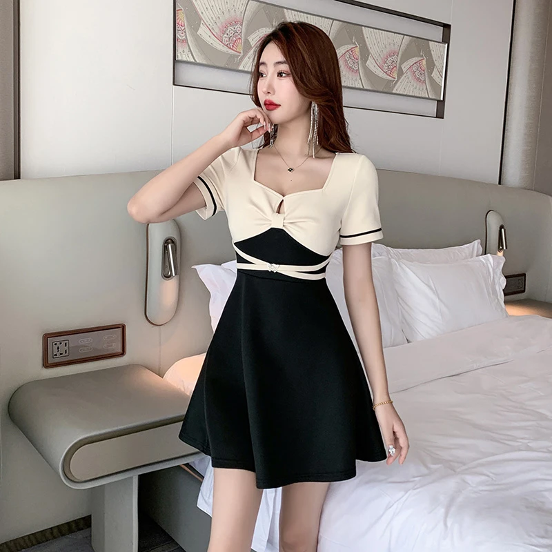 新款夜总店女装性感连衣裙低胸显瘦修身小个子夜场上班衣服A字裙