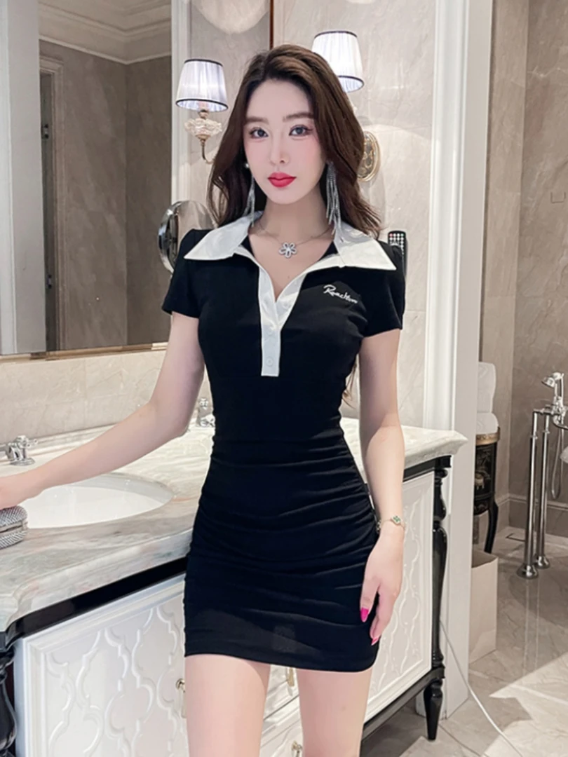 足浴足疗技师工作服女美容院美容师新款酒店会所养生馆沐足包臀裙