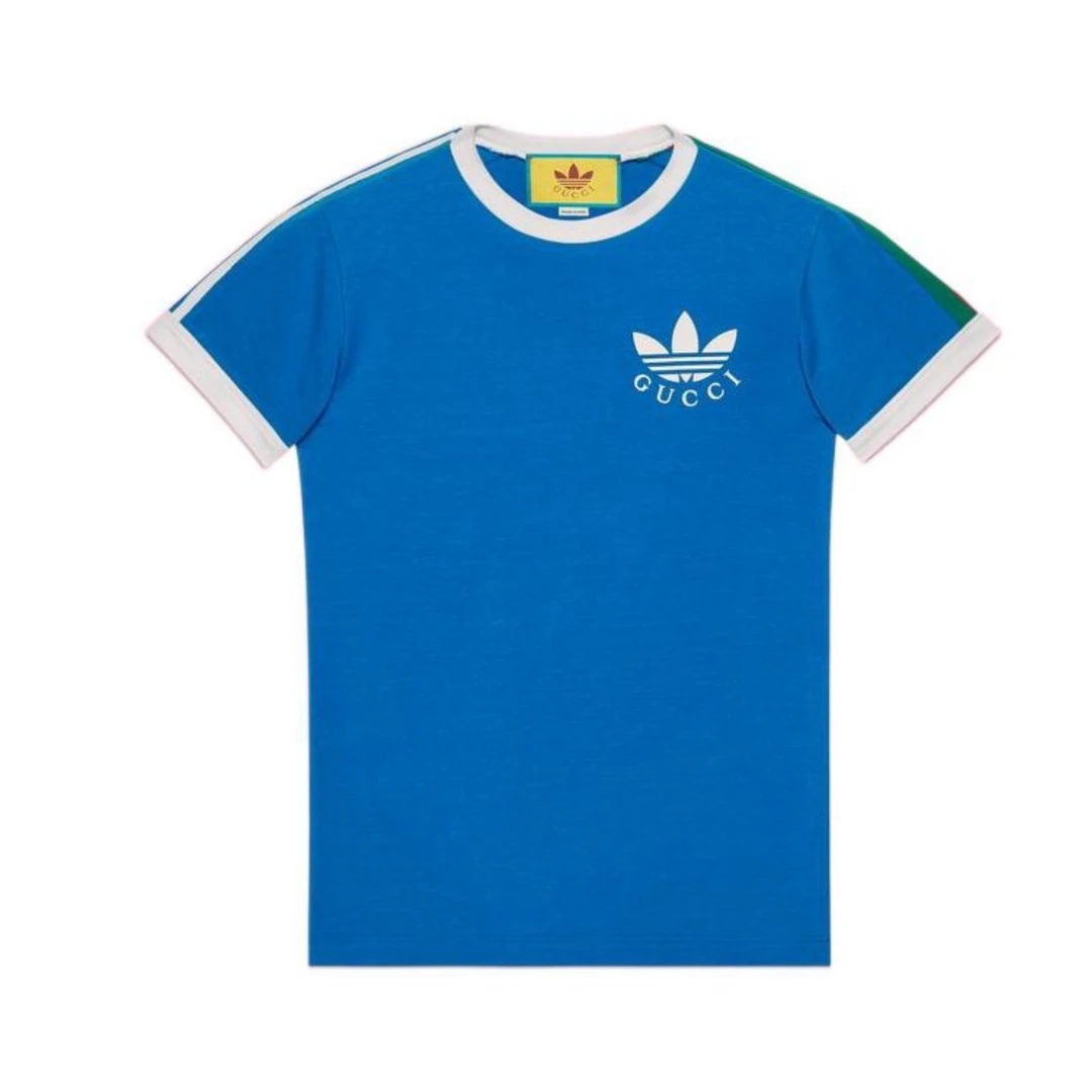 全新未使用 GUCCI/古驰 古驰Gucci阿迪Adidas联名款圆领短袖T恤