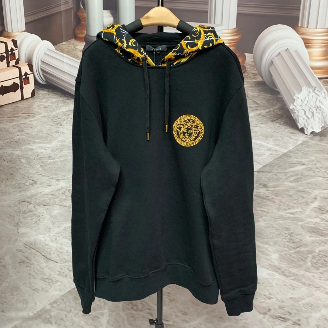 全新未使用 VERSACE/范思哲 连帽卫衣美杜莎头像经典巴洛克印花