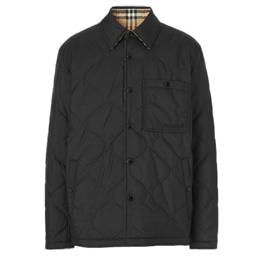 全新未使用 BURBERRY/博柏利 格纹双面穿夹克式外套衬衫