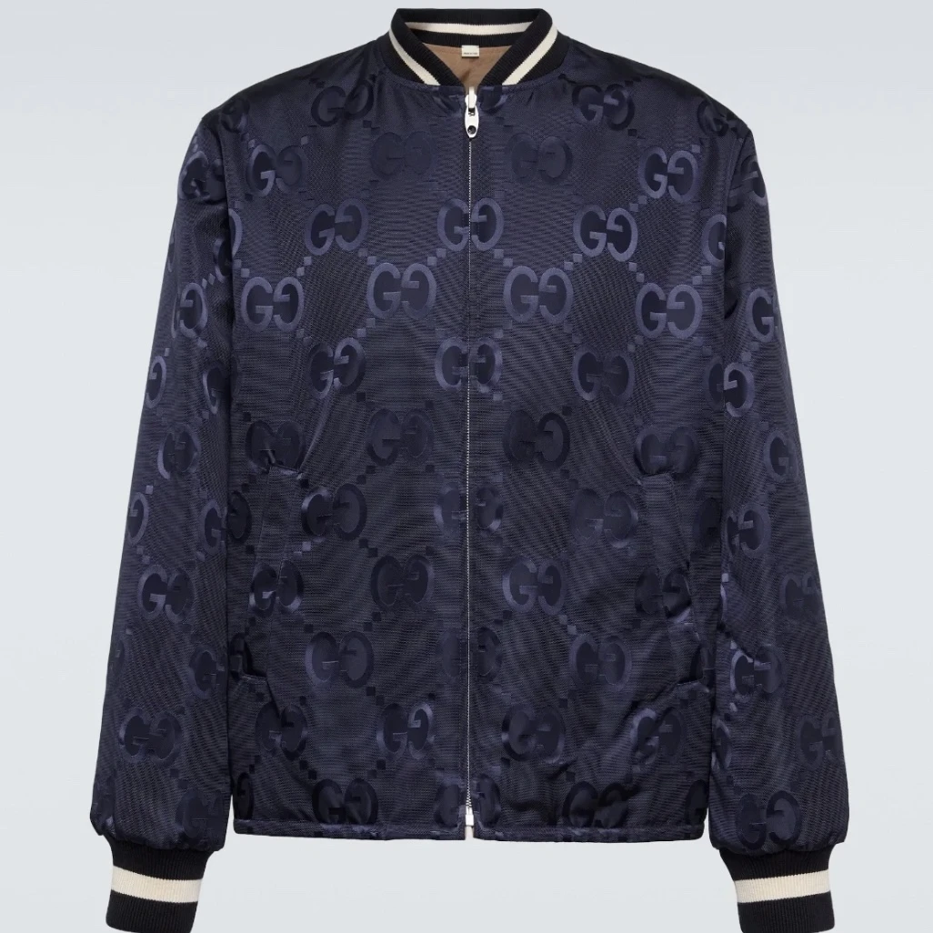 全新未使用 GUCCI/古驰 双面穿双G图案夹棉外套