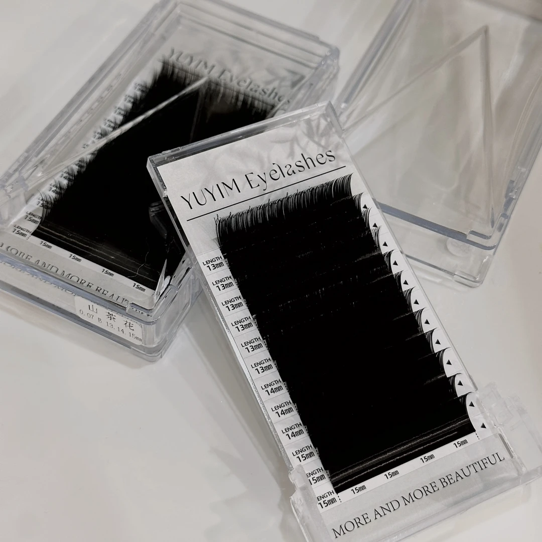 （13-15号）0.07山茶花假睫毛圆毛单根多取手工高品质中式混合装