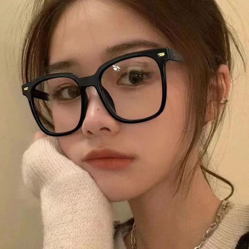 一款回头率暴涨的黑框眼镜防蓝光平光镜可配度数近视眼镜男女潮流