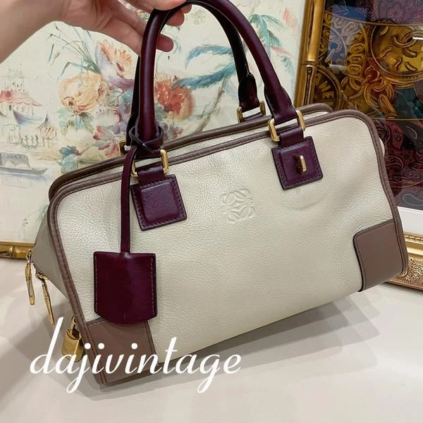 95新 LOEWE/罗意威 大吉一店/罗意威Loewe拼色手提包