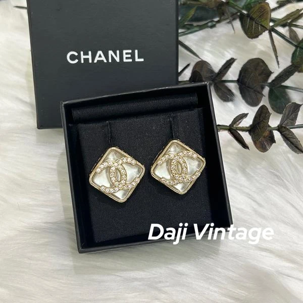 大吉中古/Chanel香奈儿方块耳钉