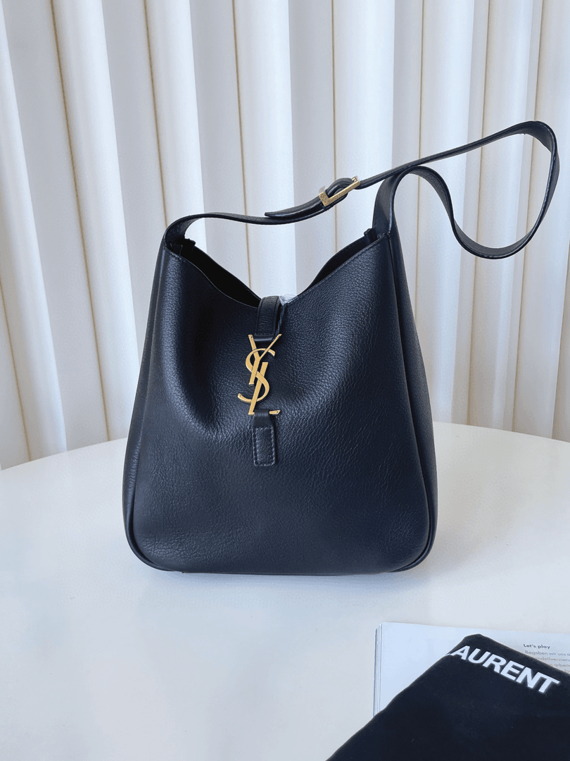 99新 YSL/圣罗兰 黑金hobo小号手提单肩包 JM7-2934 赫赫专场