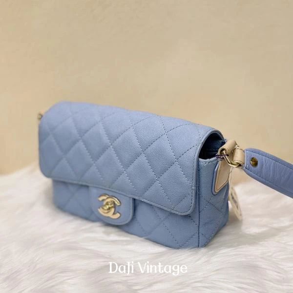 大吉中古/Chanel 香奈儿baby蓝斜挎