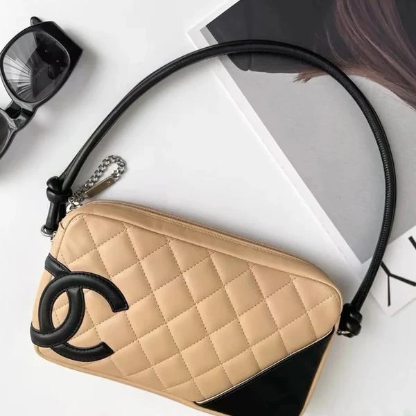 大吉中古/CHANEL香奈儿奶茶康鹏单肩包